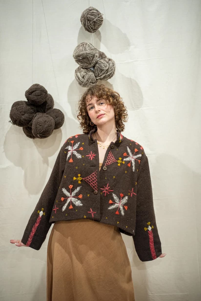 The Tara Short Jacket — Embroidered