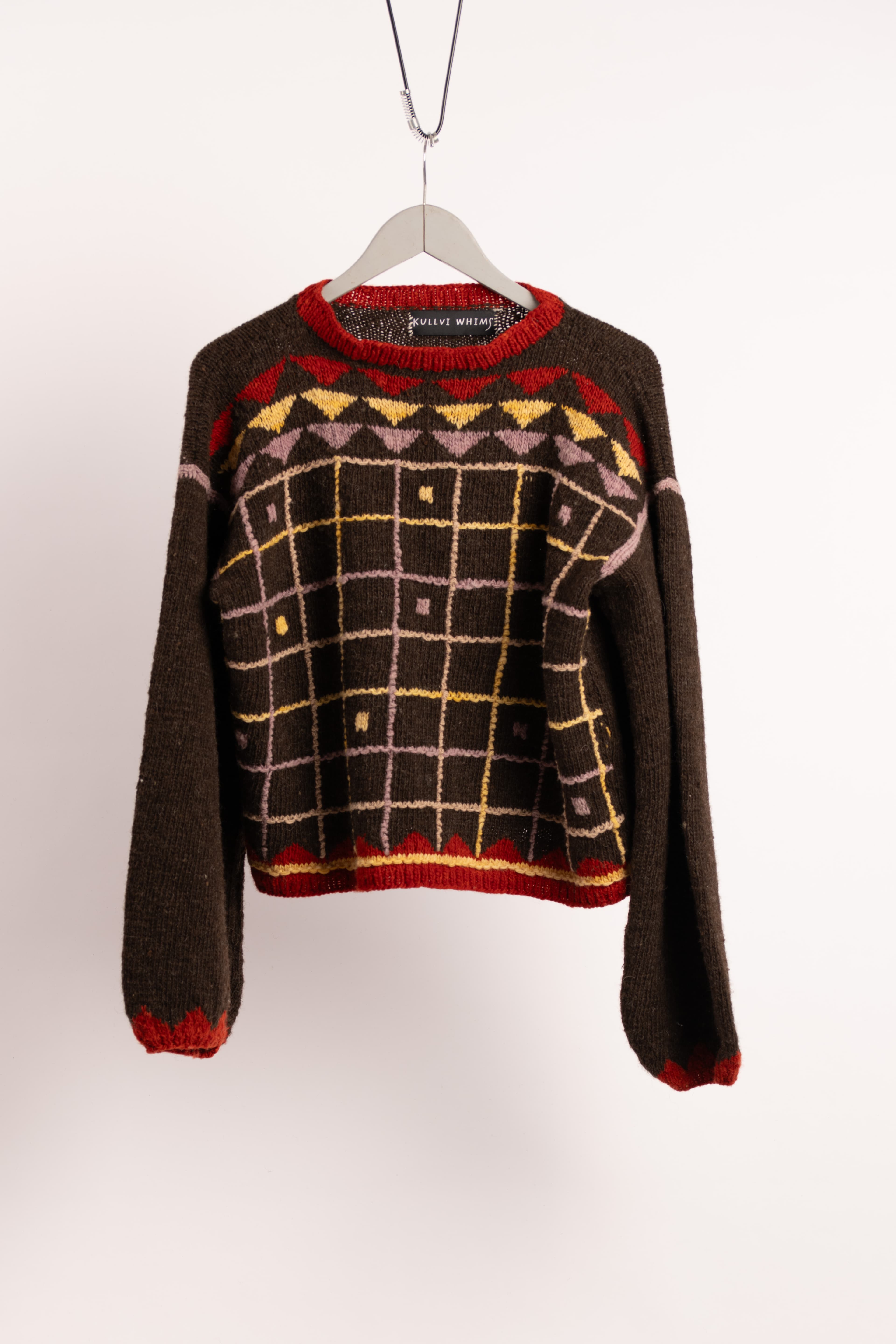 The Check Sweater detail
