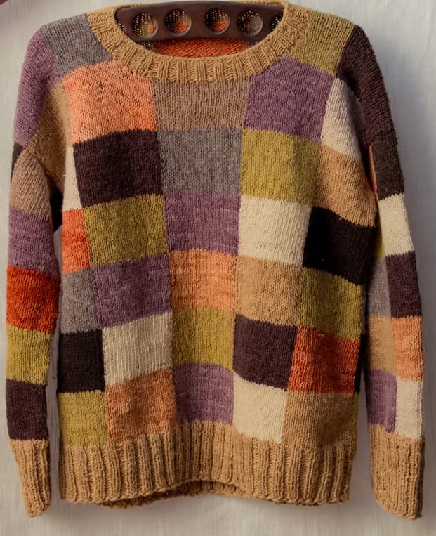 The Patchwork Pullover detail