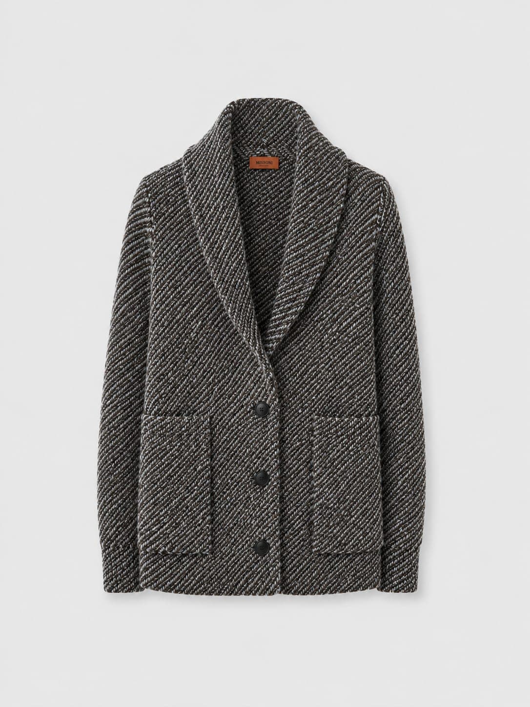 Cardigan Collar Black