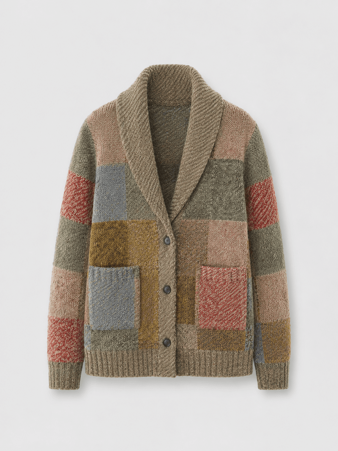 Cardigan Collar Patchwork