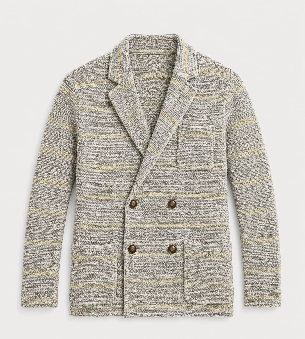 Cardigan Double Breasted Grey Lime