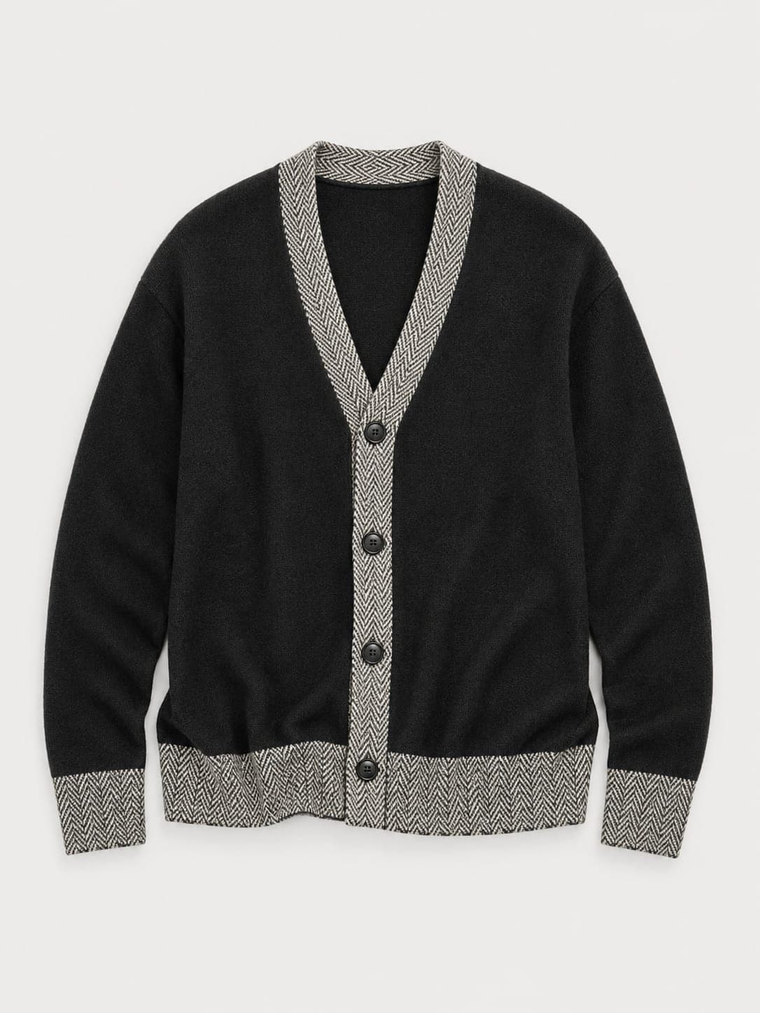 Cardigan Grey Black