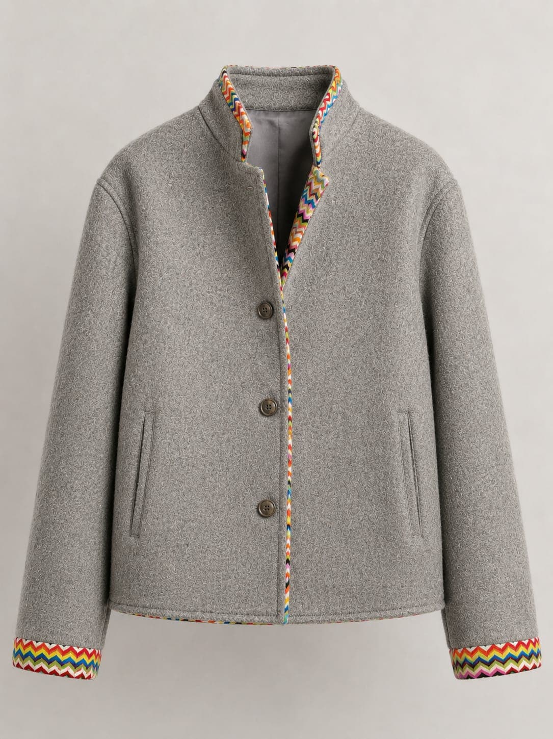Jacket Border Grey
