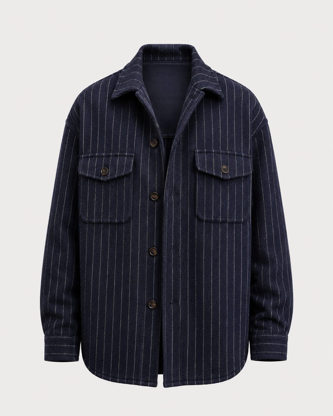 Shacket Blue Pinstripe